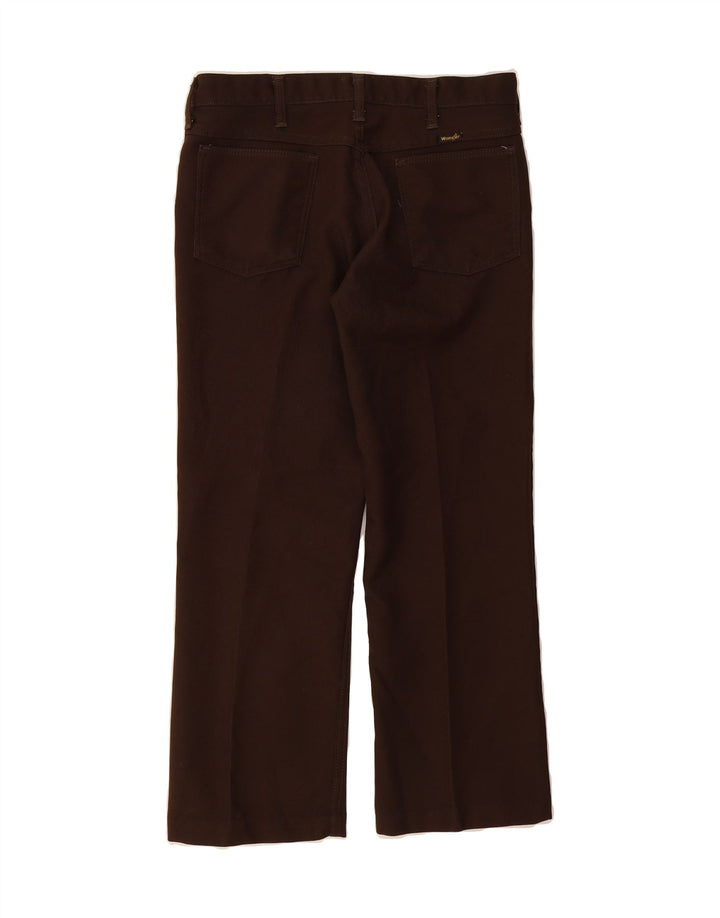 WRANGLER Mens Straight Casual Trousers W34 L26 Brown Polyester Vintage Wrangler and Second-Hand Wrangler from Messina Hembry 