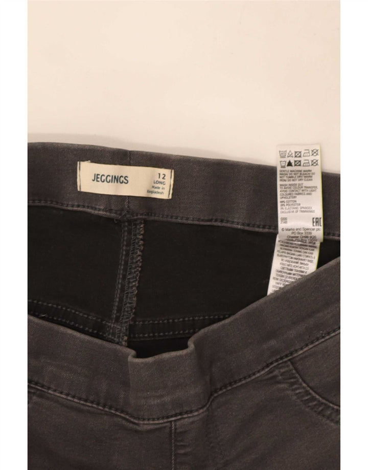 Marks & Spencer ženske jegging traperice UK 12 srednje W30 L30 sivi pamuk