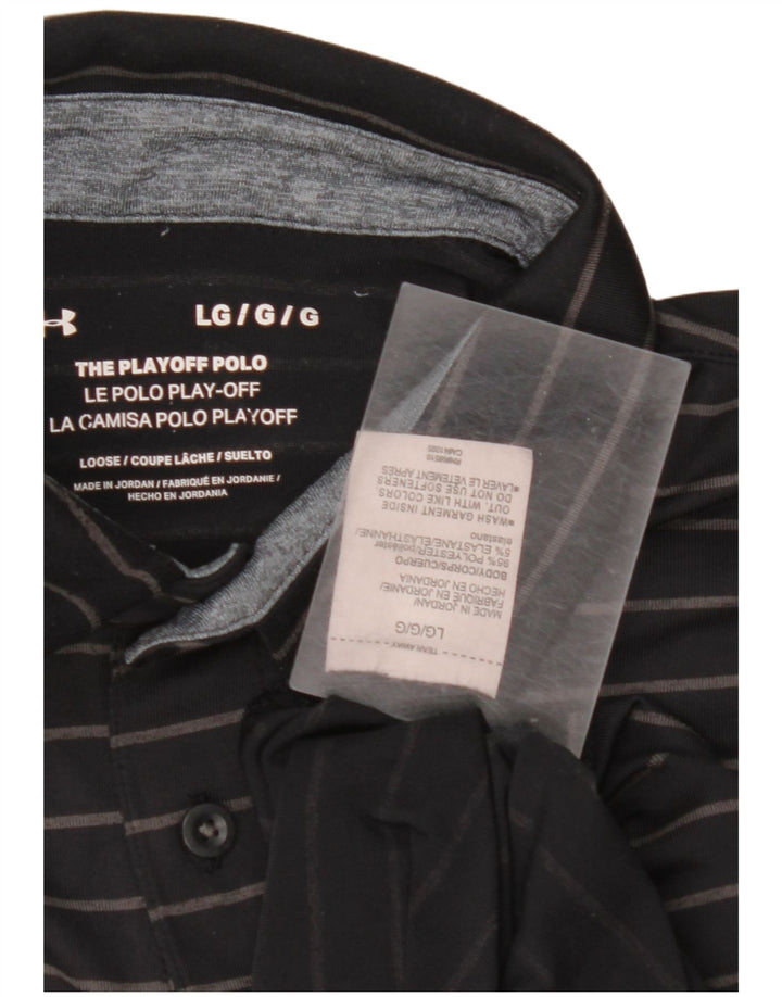 UNDER ARMOUR Muška polo majica od poliestera velikih crnih pruga