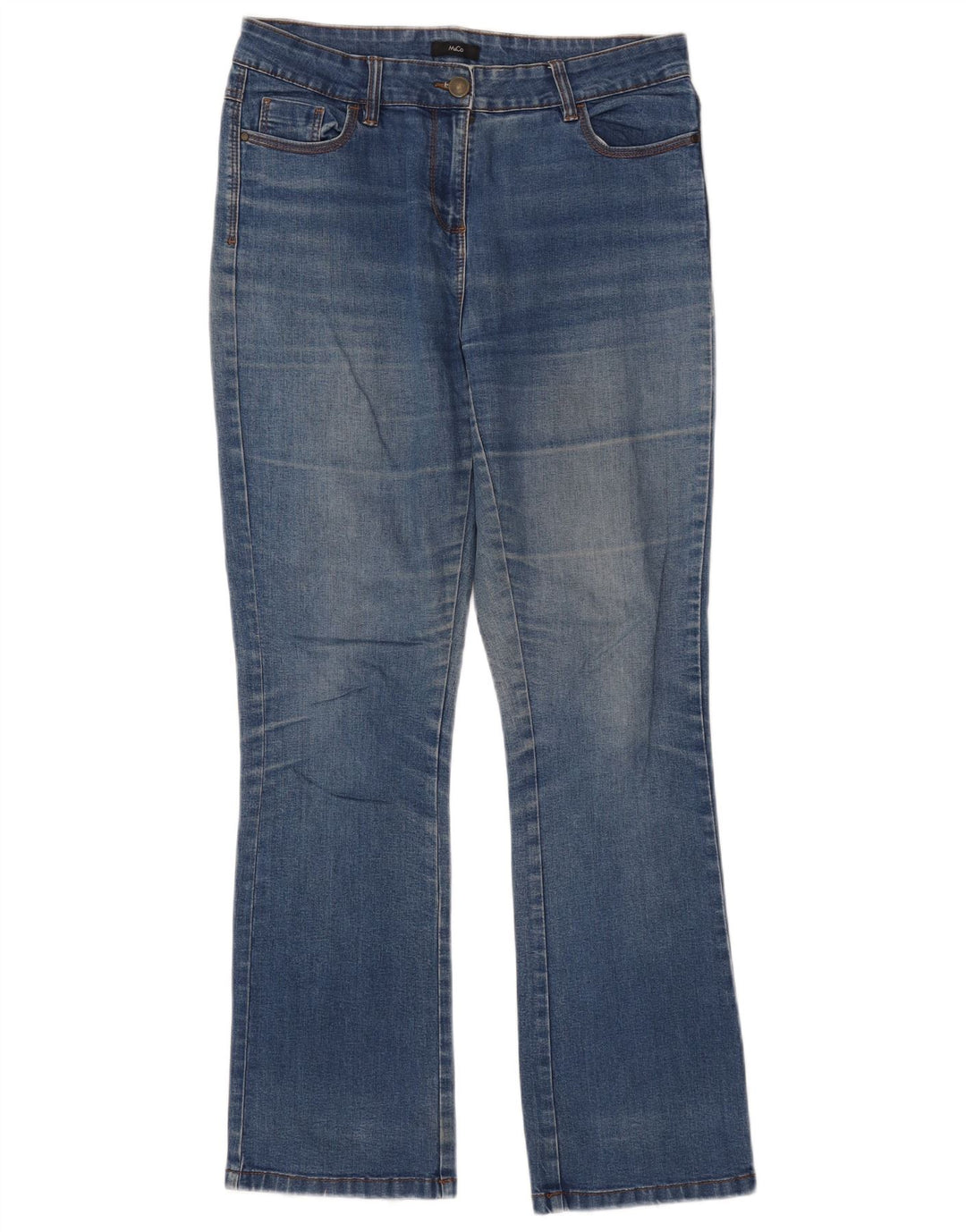M&Co Ženske traperice Bootcut UK 10 Male W32 L31 Plavi pamuk
