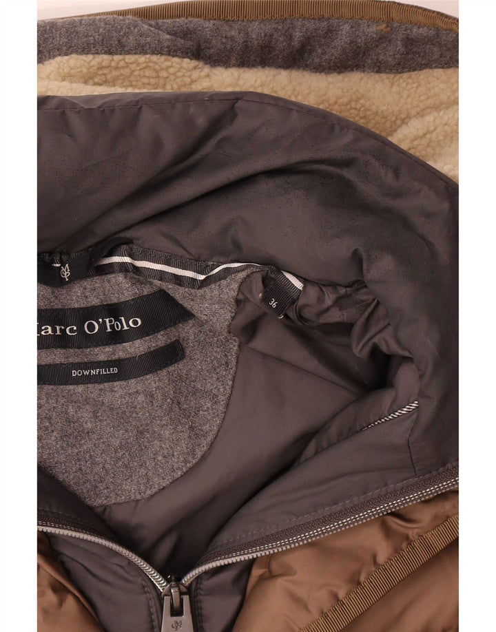 Ženska podstavljena jakna s kapuljačom Marc O'Polo EU 36 Small Brown Colourblock