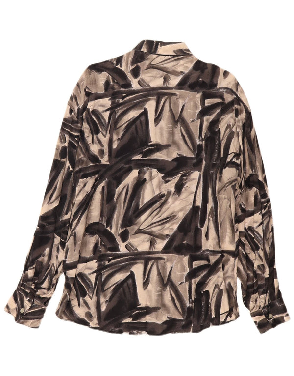 Vintage muška velika siva košulja s apstraktnim uzorkom