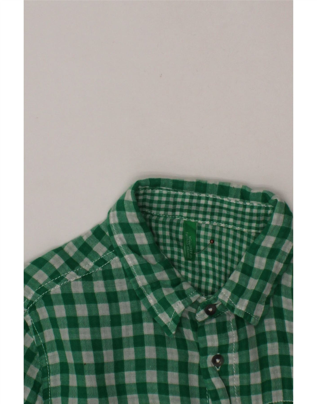 BENETTON majica kratkih rukava za dječake 10-11 godina, zelena gingham
