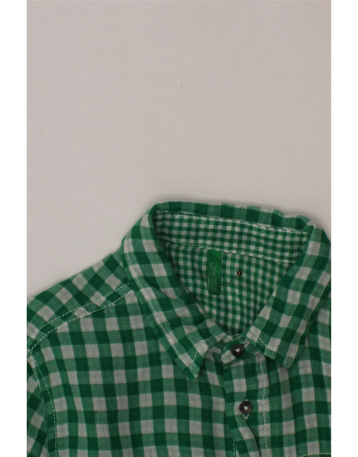 BENETTON majica kratkih rukava za dječake 10-11 godina, zelena gingham