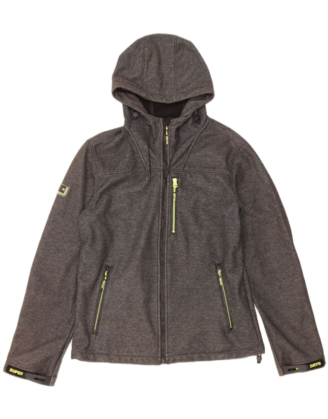 Superdry muška vjetrovka s kapuljačom UK 38 srednje sivi poliester