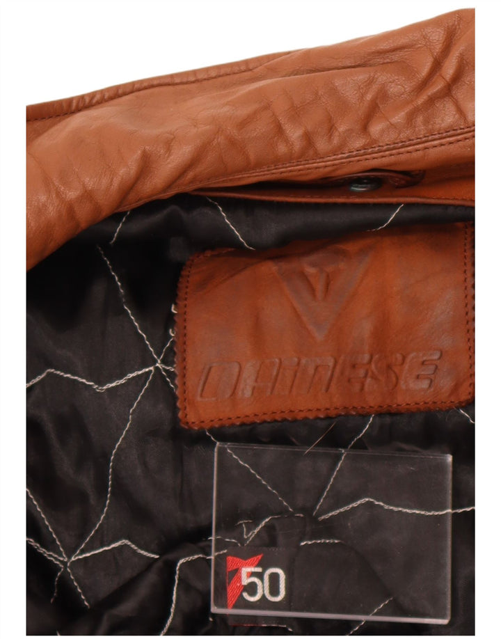 Dainese muška široka kožna jakna IT 50 srednje smeđe kože