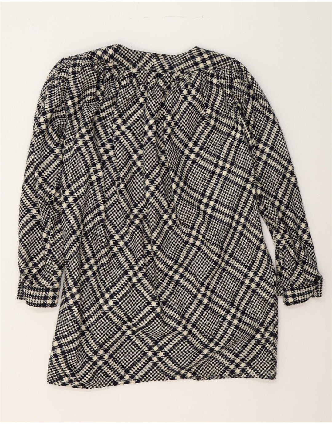 EMANUEL UNGARO Womens Overcoat UK 20 2XL Black Houndstooth Vintage Emanuel Ungaro and Second-Hand Emanuel Ungaro from Messina Hembry 