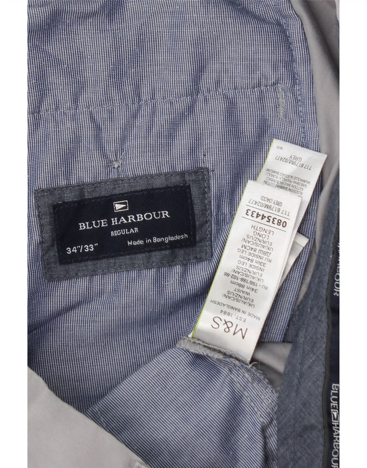 Marks & Spencer muške chino hlače regularnog kroja Blue Harbor W34 L33 sive