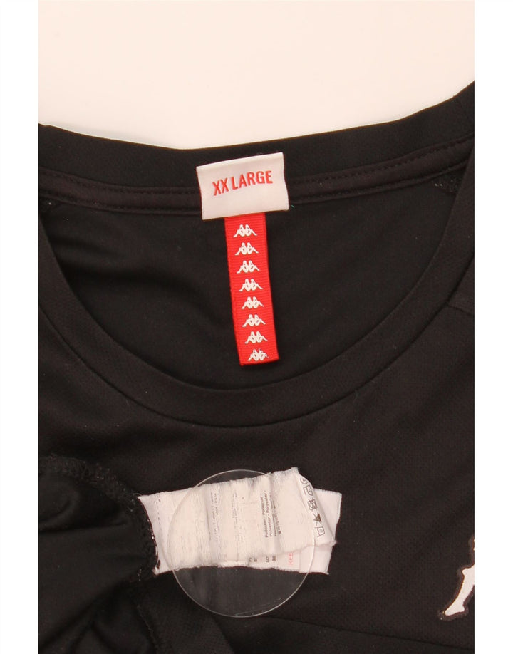 Kappa muška majica kratkih rukava s grafičkim motivima, 2XL crni poliester u boji