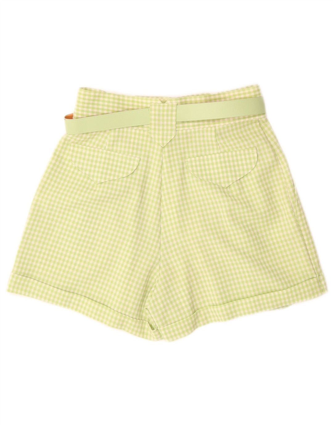 PIMKIE Ženske Chino kratke hlače visokog struka IT 44 Srednje W26 Green Gingham