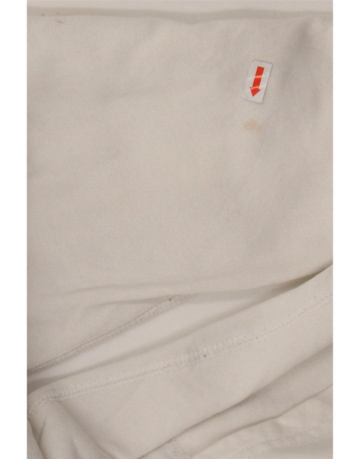 DIESEL Mens Graphic Zip Hoodie Sweater Large White