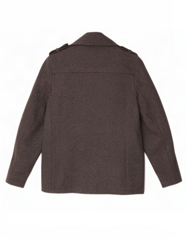 John Rocha Mens Pea Coat UK 38 Medium Grey Wool