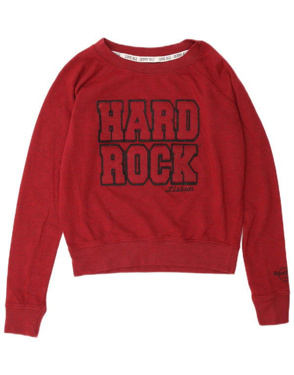 Hard Rock Cafe Ženska majica s motivom Lisbon Graphic UK 10 Small Burgundy