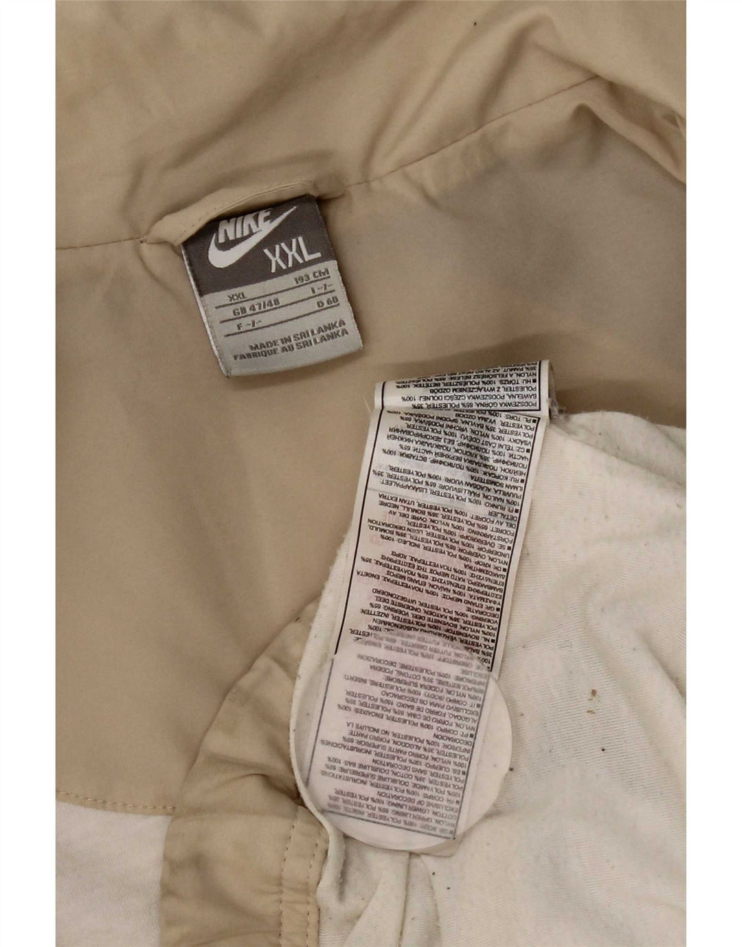 Nike muška gornja jakna za trenirku UK 47/48 2XL bež poliester u boji