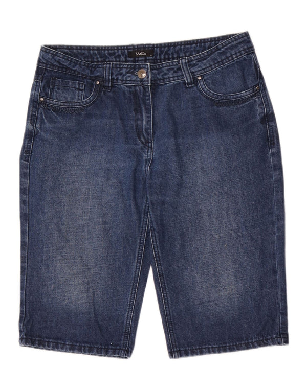 M&CO ženske traper kratke hlače US 10 Large W32 plavi pamuk