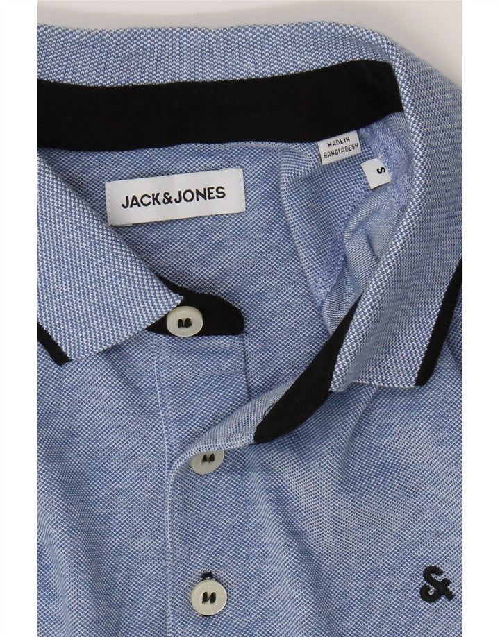 JACK & JONES Mens Polo Shirt Small Blue Cotton Vintage Jack & Jones and Second-Hand Jack & Jones from Messina Hembry 