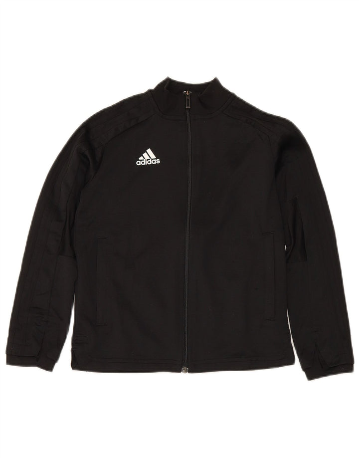 Gornja jakna od trenirke Adidas za dječake 7-8 godina crna poliester