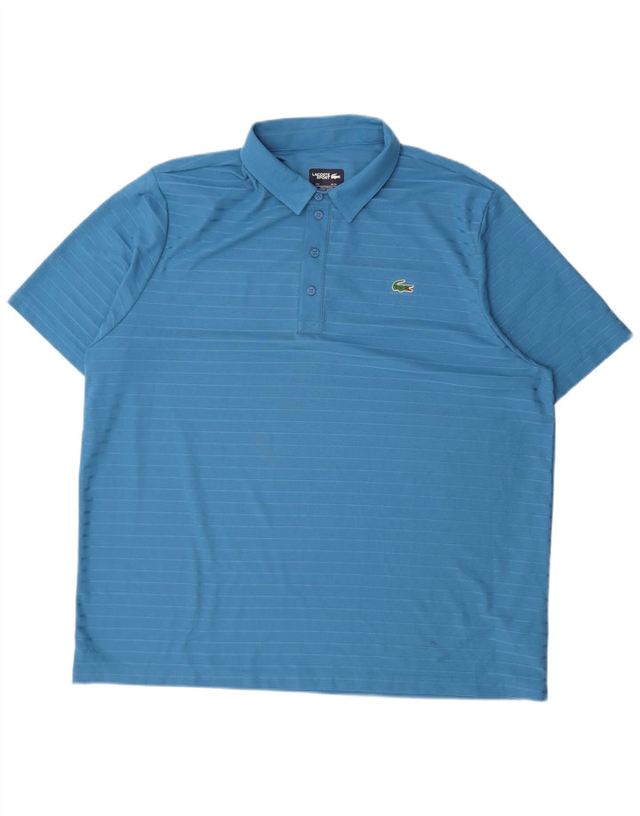 Lacoste muška polo majica veličina 9 4XL plavi prugasti poliester