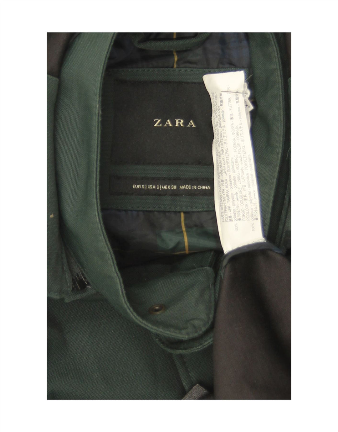 Zara muška parka jakna s kapuljačom UK 36 mala zelena