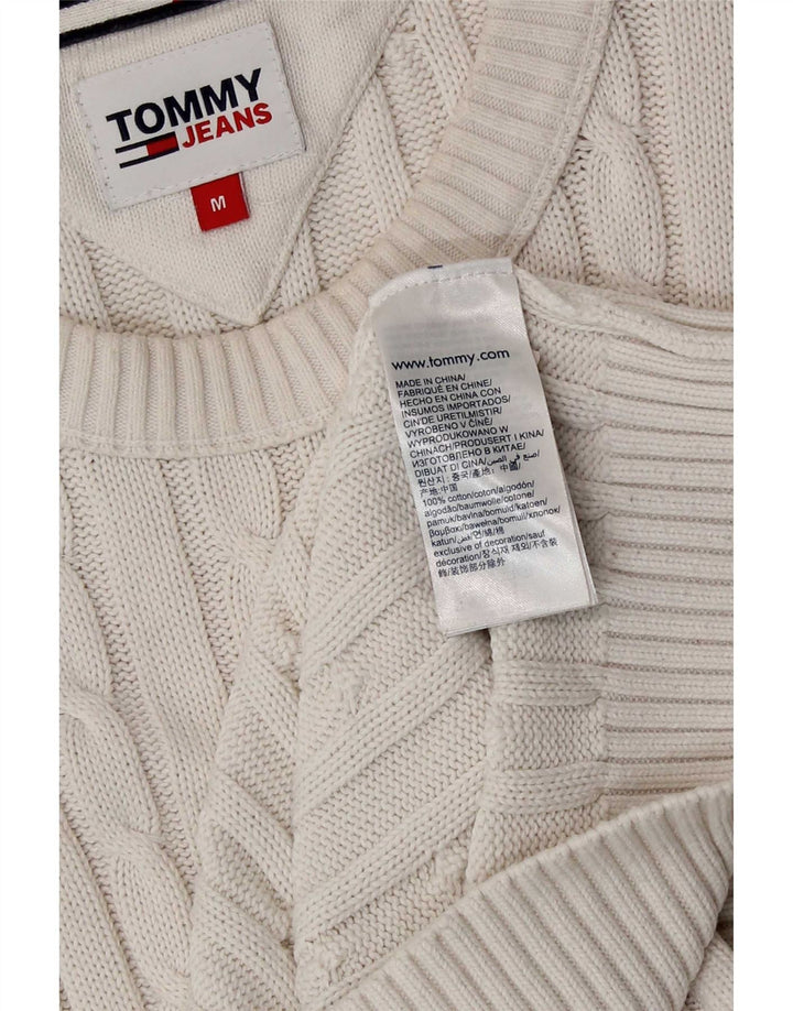 Tommy Hilfiger muški džemper s okruglim izrezom Srednje bijeli pamuk