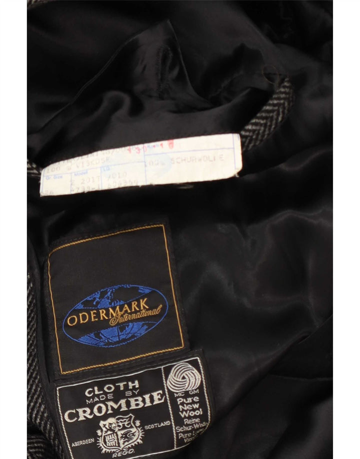 Crombie muški kaput UK 42 XL Siva riblja kost vuna
