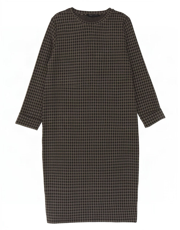 Marks & Spencer ženska duga haljina s 3/4 rukavima UK 8 Mala crna gingham haljina