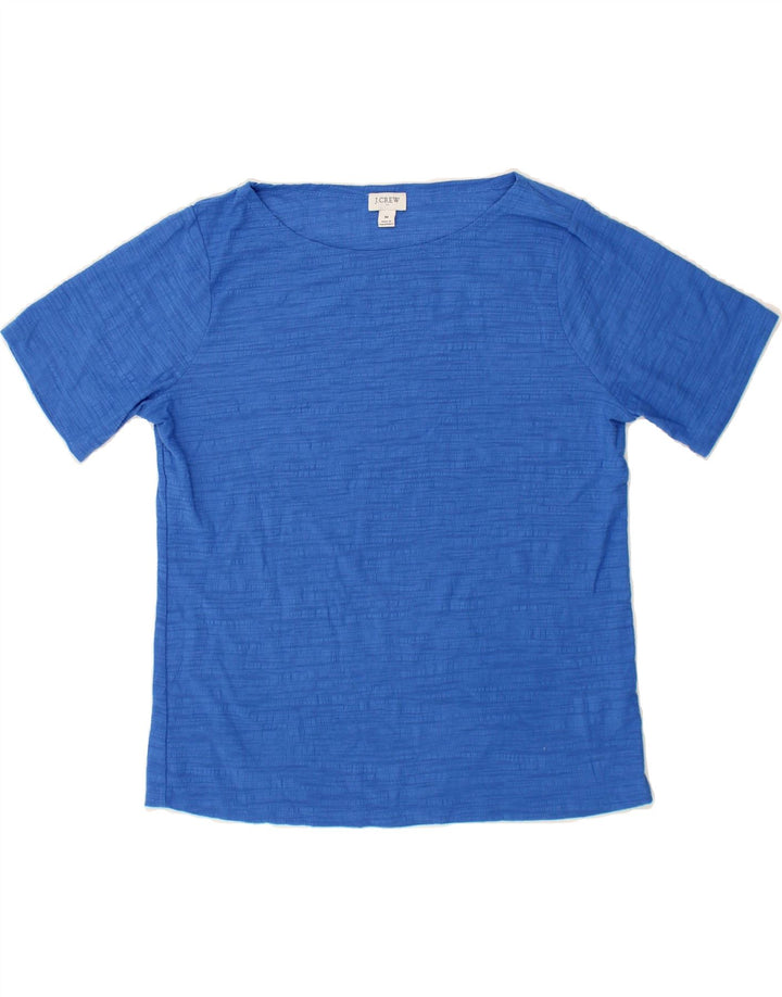 J. CREW Womens T-Shirt Top UK 14 Medium Blue Polyester Vintage J. Crew and Second-Hand J. Crew from Messina Hembry 