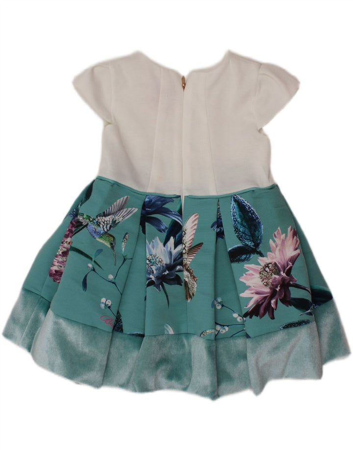 TED BAKER Haljina A-kroja za djevojčice 9-12 mjeseci, bijela cvjetna poliesterska haljina