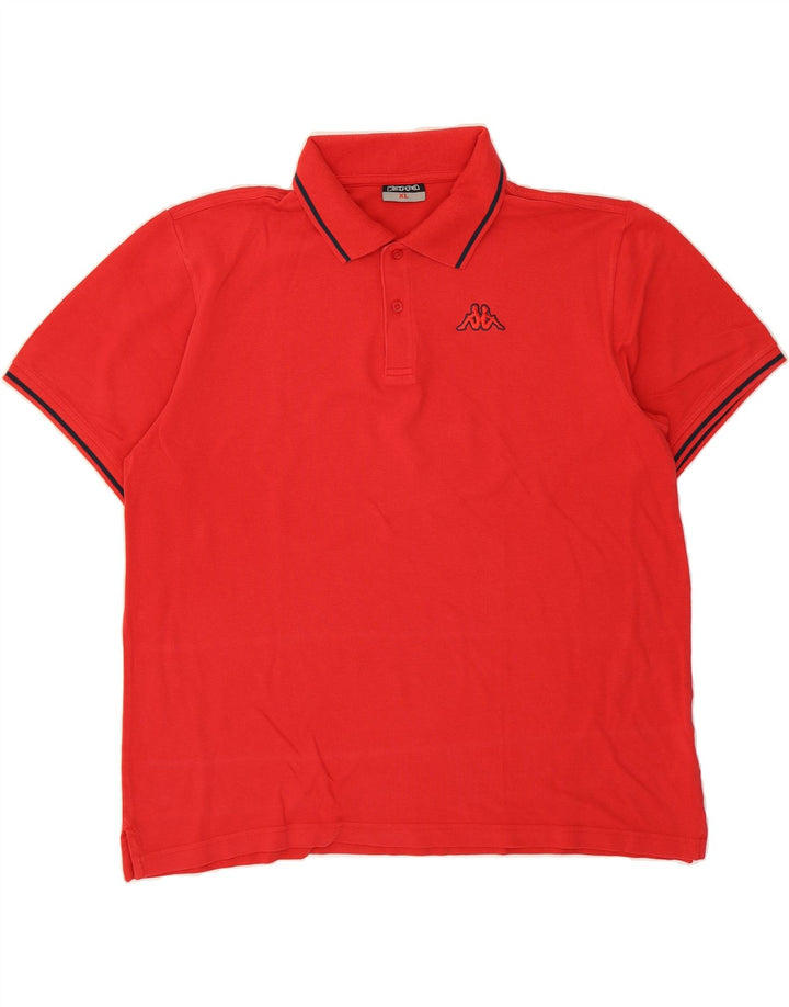 KAPPA Mens Polo Shirt XL Red Cotton Vintage Kappa and Second-Hand Kappa from Messina Hembry 