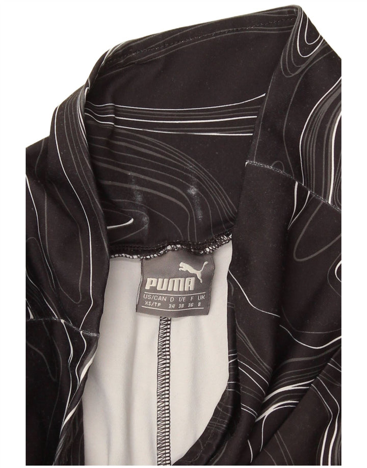 Puma ženske tajice s apstraktnim uzorkom UK 8 male crne geometrijske