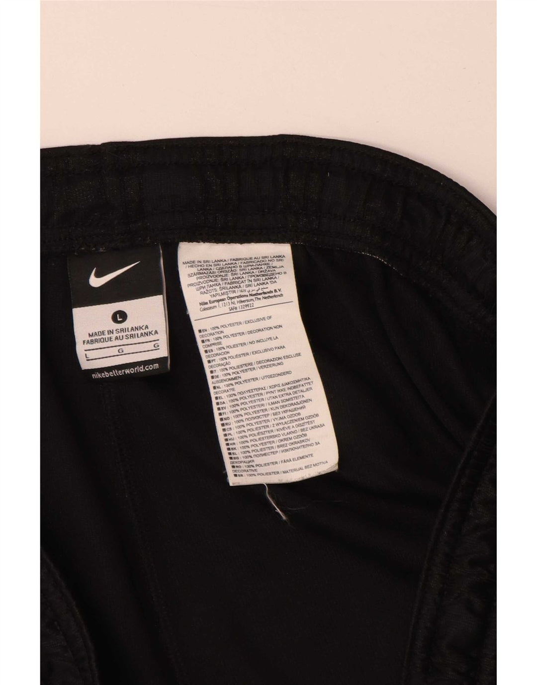 Nike muške sportske kratke hlače velike crne pruge od poliestera