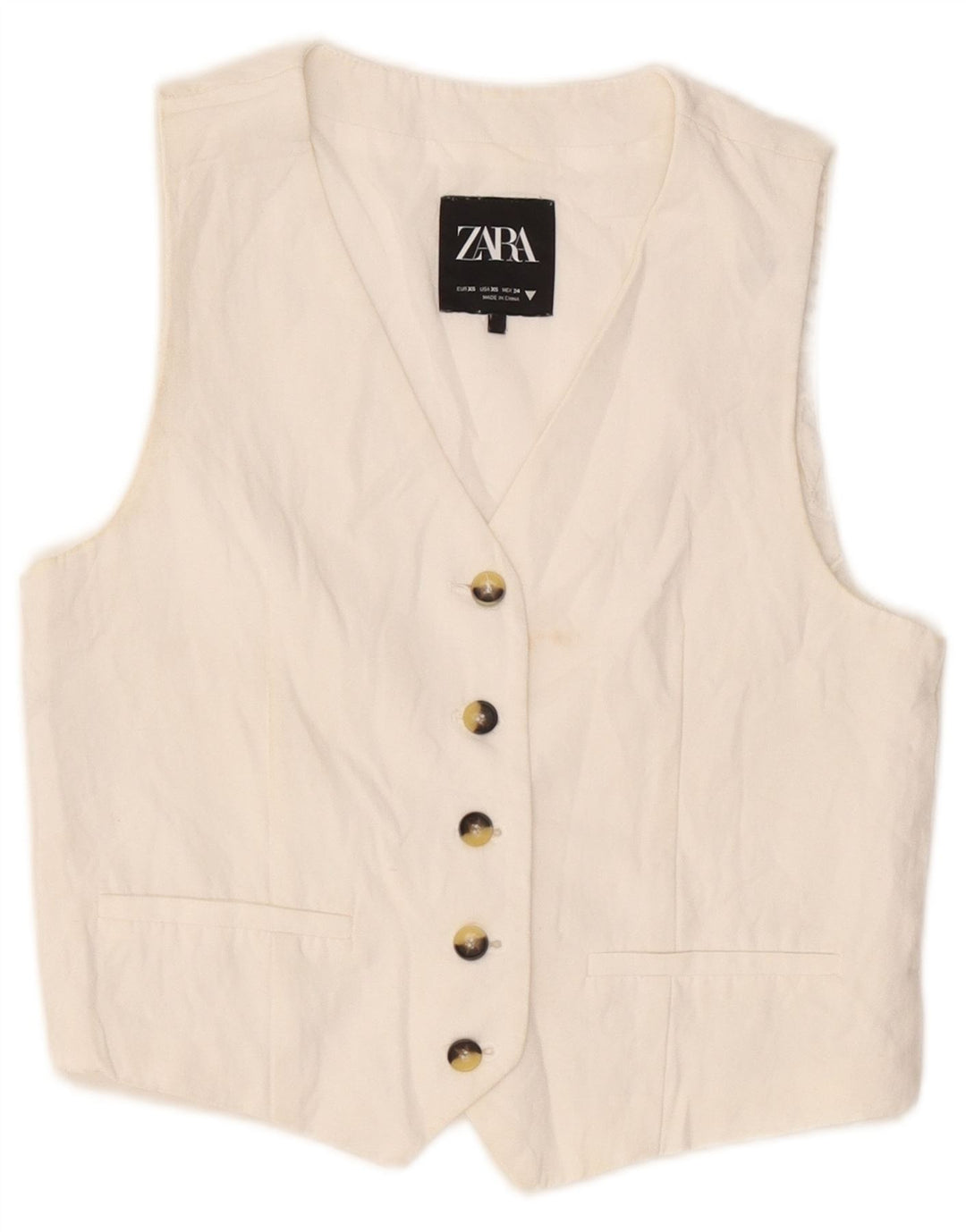 Zara ženski prsluk UK 6 XS bijeli