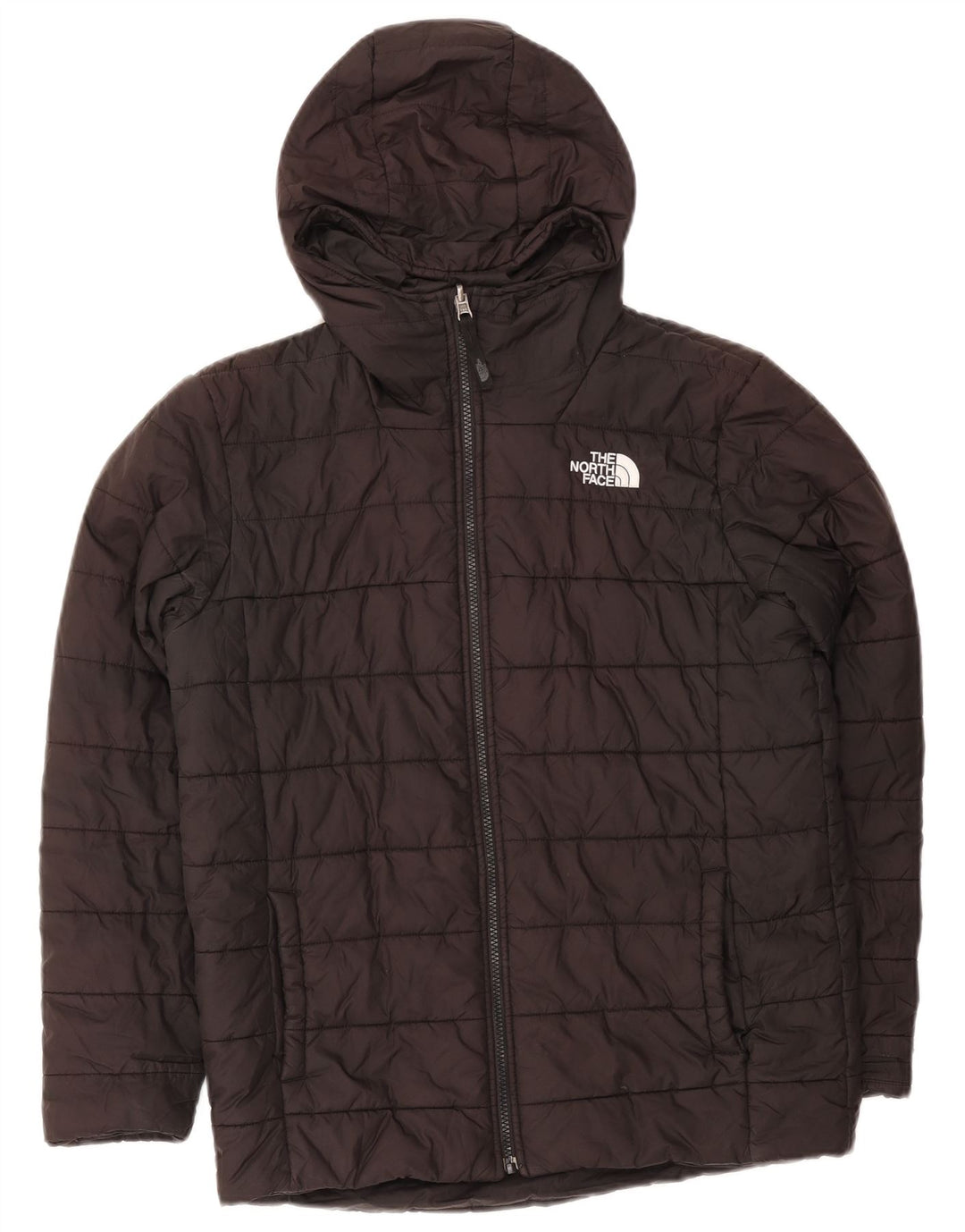 Podstavljena jakna s kapuljačom THE NORTH FACE 11-12 godina crna