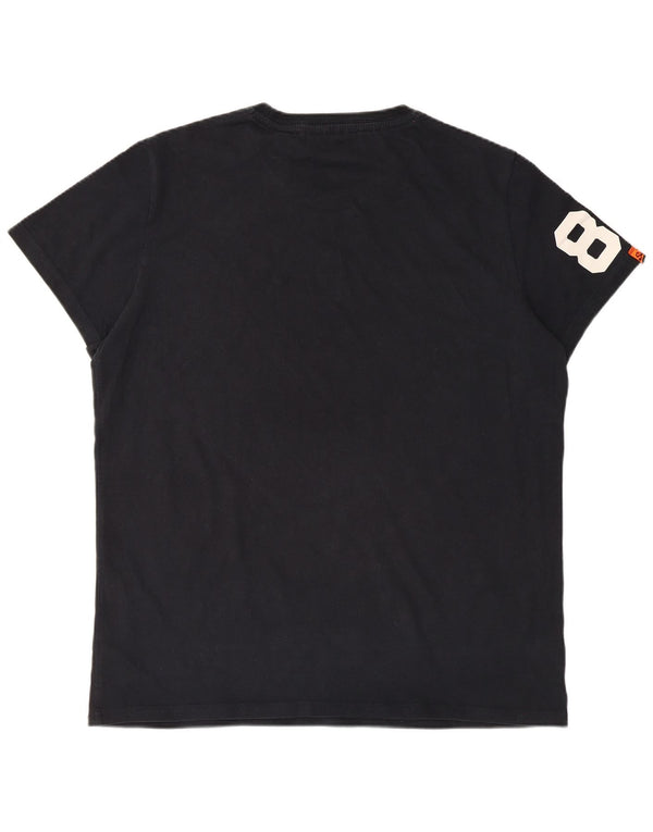 Superdry muška majica kratkih rukava s grafičkim motivima 2XL crni pamuk