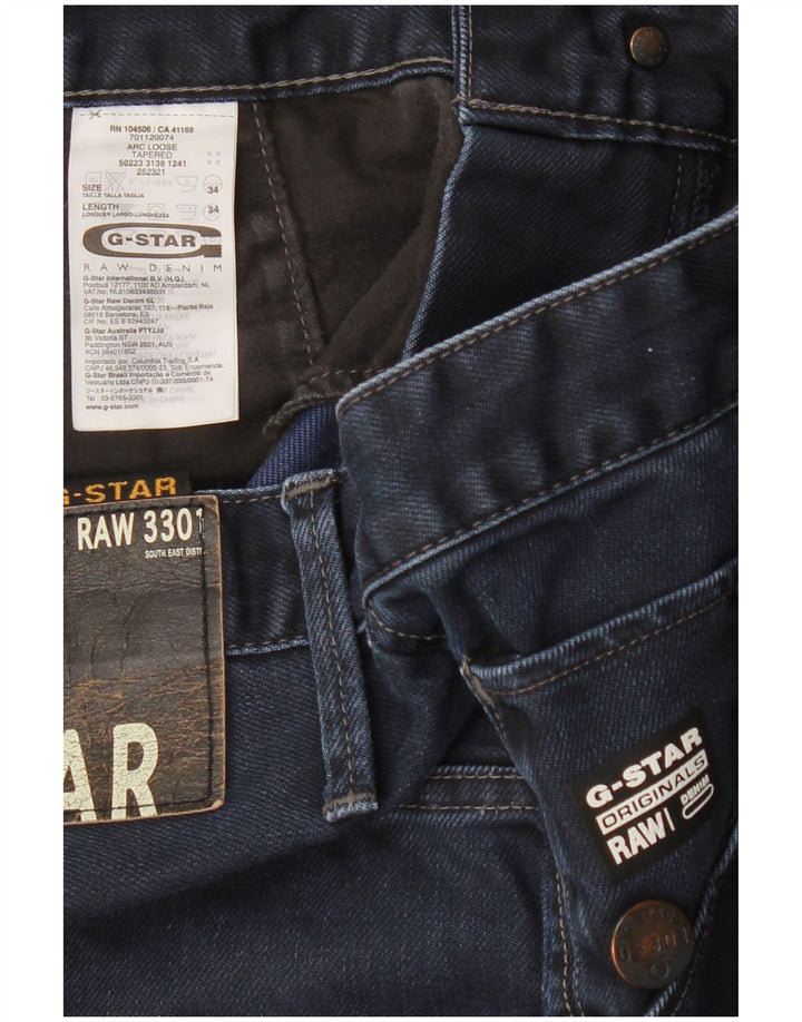 G-STAR muške široke sužene traperice W34 L34 tamnoplavi pamuk