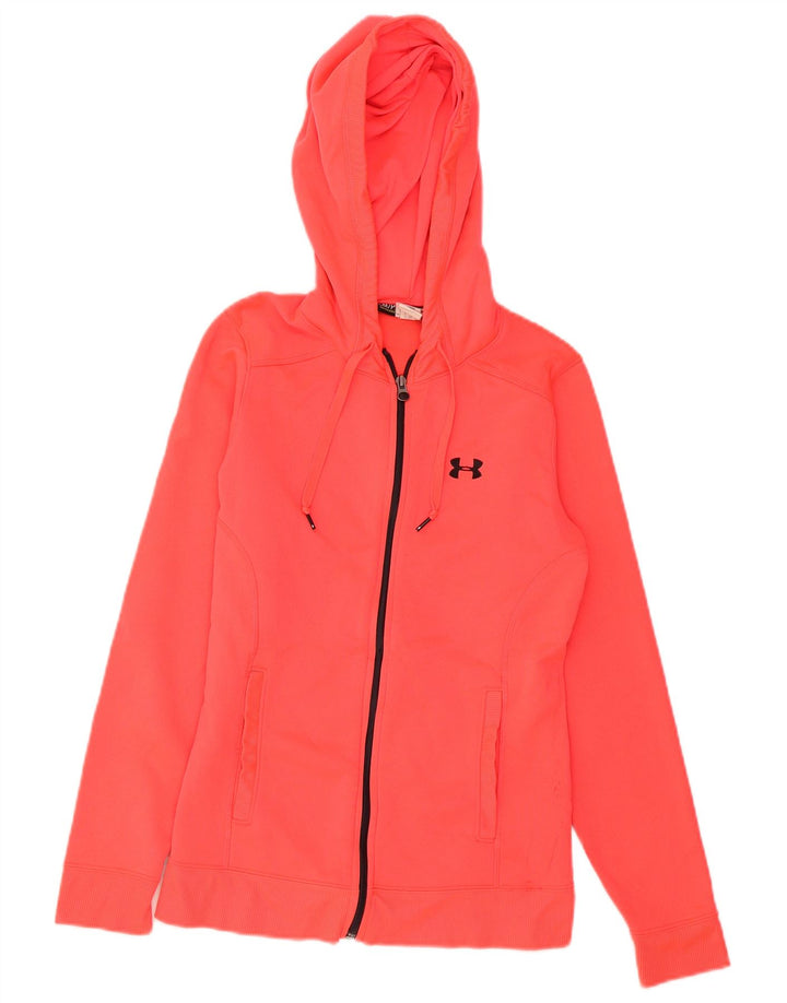 Under Armour ženski pulover s kapuljačom s patentnim zatvaračem UK 10 mali ružičasti poliester
