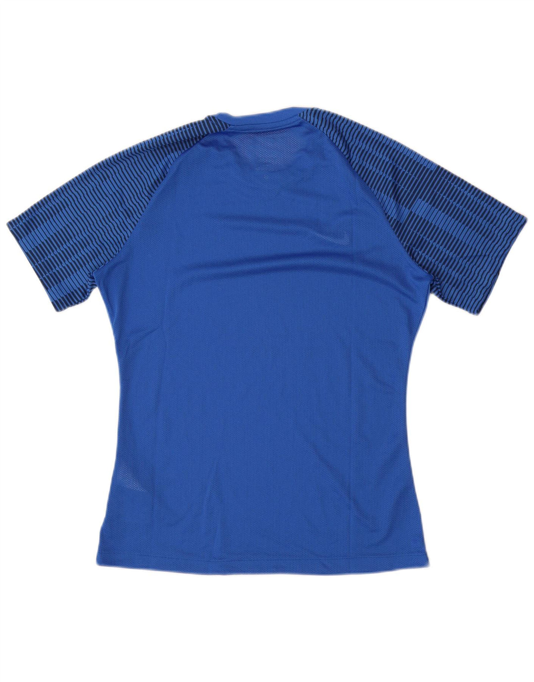 Nike Dri Fit Slim Fit majica kratkih rukava srednje plave pruge od poliestera