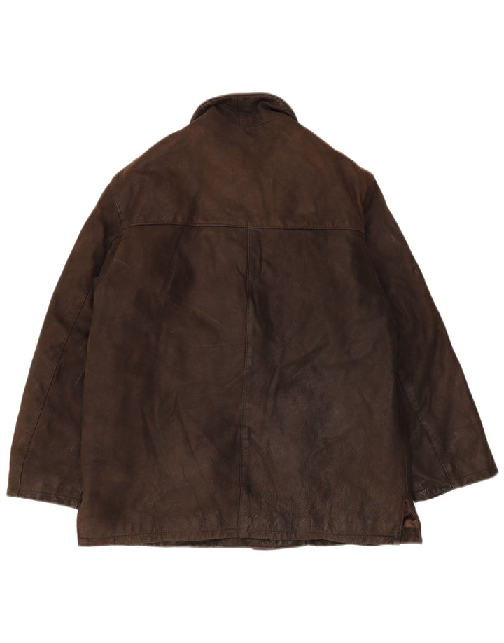 VINTAGE ženska kožna jakna EU 44 XL smeđa koža
