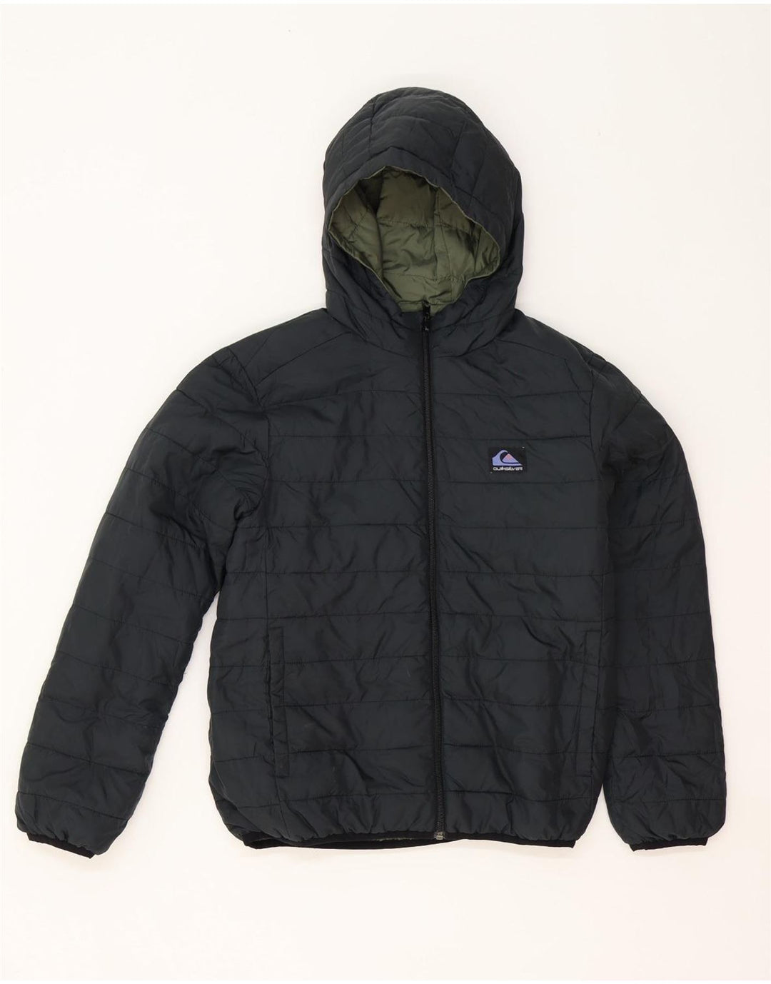 Quiksilver dvokrevetna podstavljena jakna s kapuljačom za dječake 11-12 godina srednje boje kaki