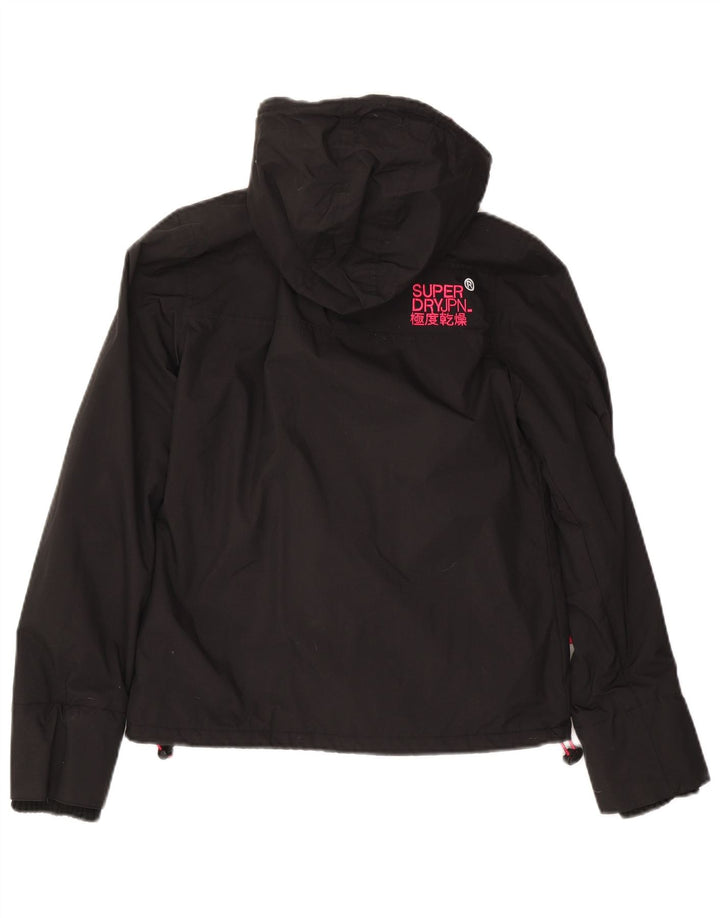 Superdry ženska vjetrovka s kapuljačom UK 10 Mala crna najlonska jakna