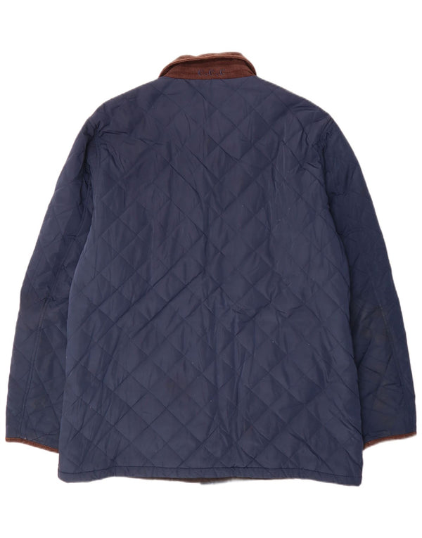 Crew Clothing Muška prošivena jakna UK 44 2XL mornarsko plava poliesterska boja