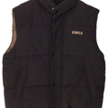 Kenvelo Mens Padded Gilet UK 38 Srednji crni najlon