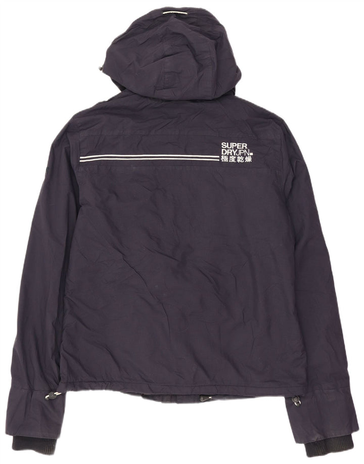 Superdry ženska vjetrovka s kapuljačom UK 14 srednje tamnoplavi najlon