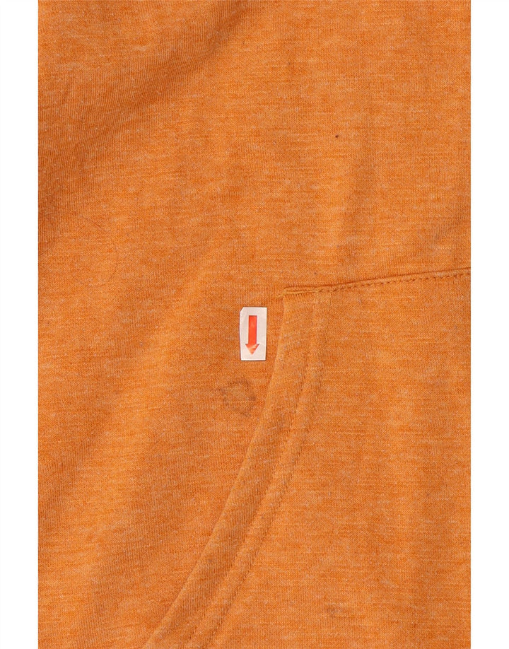 QUIKSILVER Ženski pulover s kapuljačom na patentni zatvarač UK 14 Large Orange Colourblock Pamuk