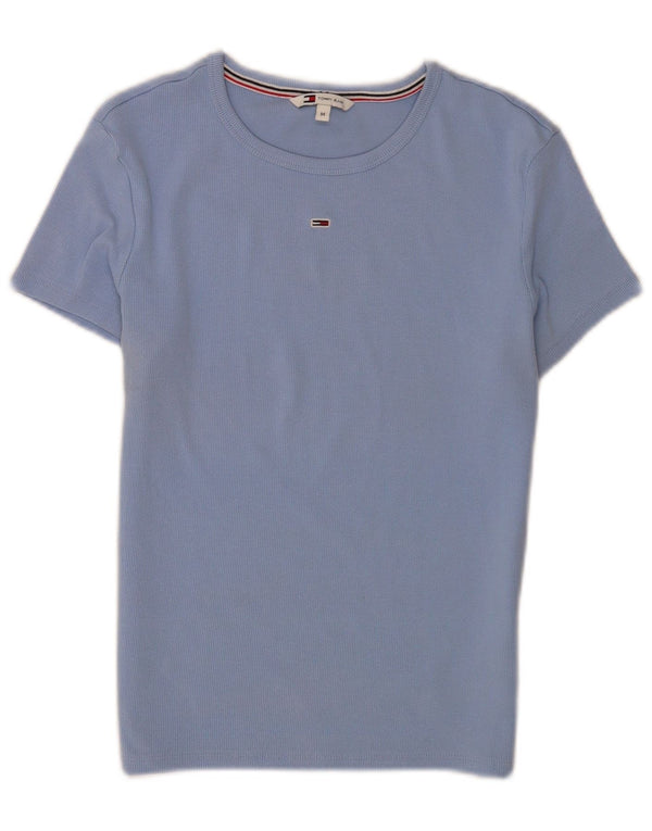 Tommy Hilfiger ženska majica kratkih rukava UK 12 srednje plavi pamuk
