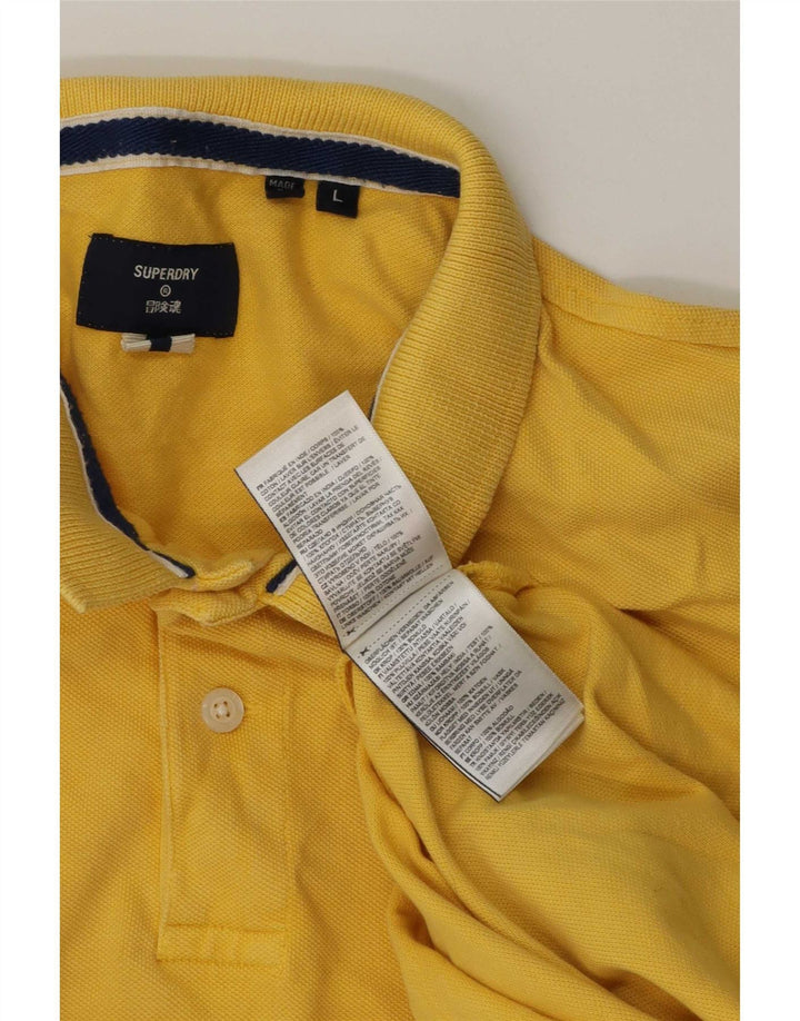 Superdry muška polo majica velika žuta pamučna