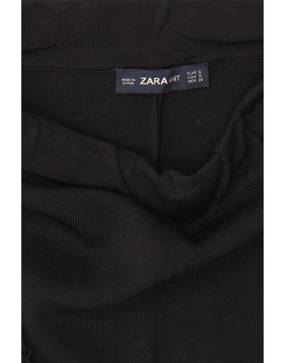 ZARA Womens Leggings UK 10 Small Black Viscose