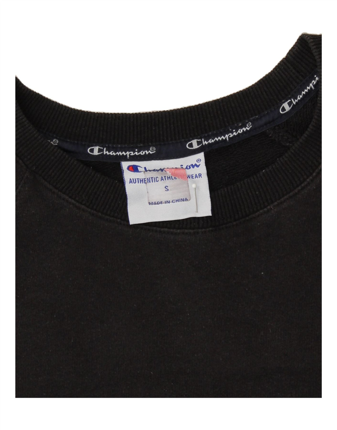CHAMPION Womens Sweatshirt Jumper UK 10 Small Black Cotton Vintage Champion and Second-Hand Champion from Messina Hembry 