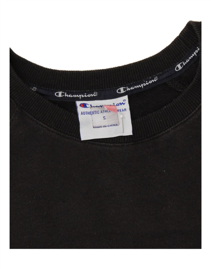 CHAMPION Womens Sweatshirt Jumper UK 10 Small Black Cotton Vintage Champion and Second-Hand Champion from Messina Hembry 