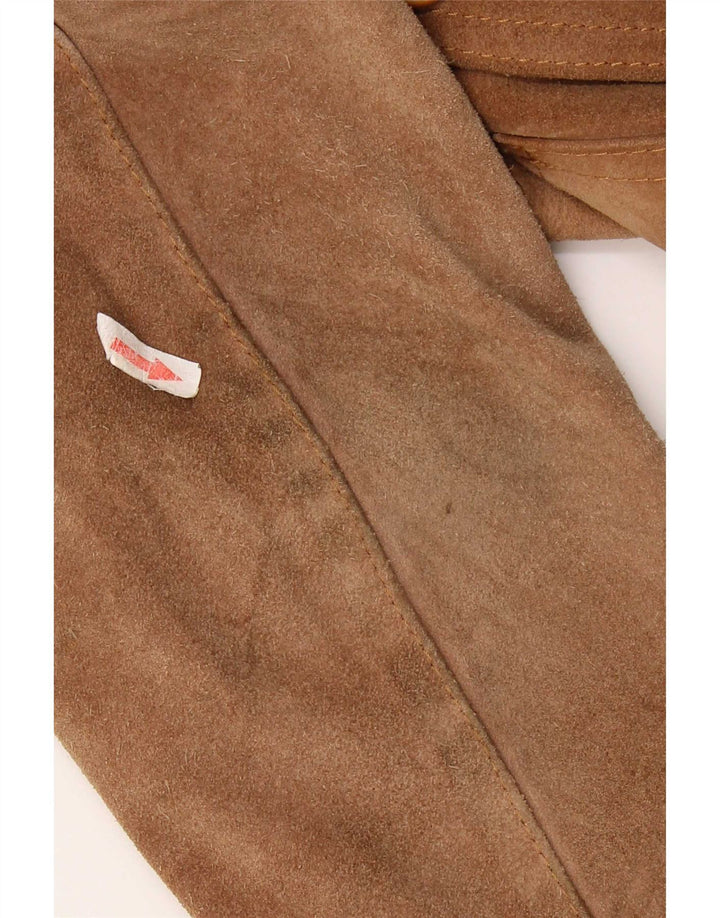 Vintage muška bomber jakna od brušene kože IT 52 XL smeđa koža